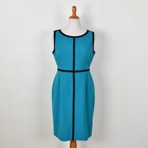 Calvin Klein Piped Colorblock Sheath Dress - 14